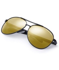 Rectangular Aviator Polarized Sunglasses for Men Women - Al-Mg Frame - Colorful Lens - Ultra Light - HOWARD & HANSON - C91929...