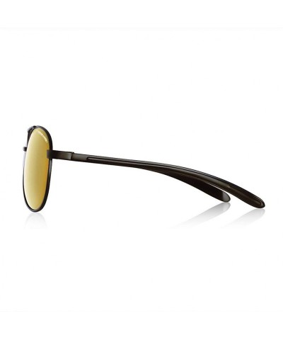 Rectangular Aviator Polarized Sunglasses for Men Women - Al-Mg Frame - Colorful Lens - Ultra Light - HOWARD & HANSON - C91929...
