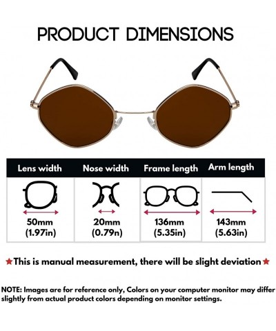 Square Small Retro Inspired Diamond Shaped Women Sunglasses Flat Lens 5142-FLKGM - Gold Frame/Gold Mirrored Lens - CU18H4NOAT...