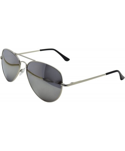 Aviator Sunglasses Men's Ladies Fashion 80s Retro Style Designer Shades UV400 Lens Unisex - Silver Mirror - CE11LDQEISR $18.31