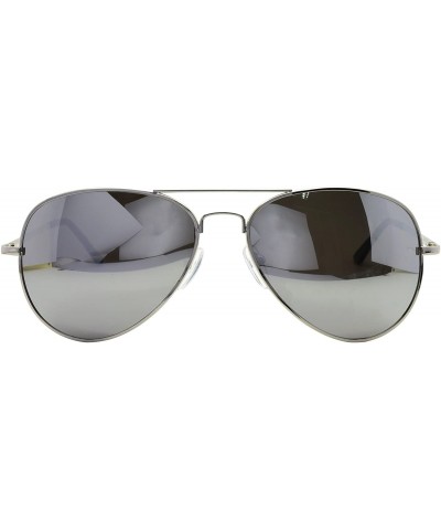 Aviator Sunglasses Men's Ladies Fashion 80s Retro Style Designer Shades UV400 Lens Unisex - Silver Mirror - CE11LDQEISR $9.03