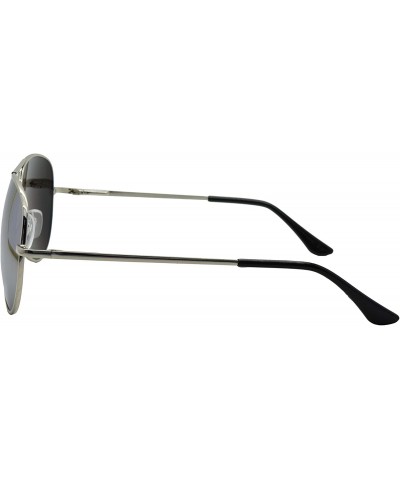 Aviator Sunglasses Men's Ladies Fashion 80s Retro Style Designer Shades UV400 Lens Unisex - Silver Mirror - CE11LDQEISR $9.03