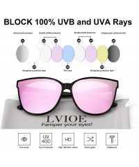 Oval Sunglasses Polarized Oversized Fashion - Pink - C218C5SM5TG $38.50