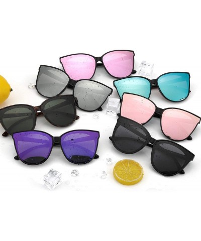 Oval Sunglasses Polarized Oversized Fashion - Pink - C218C5SM5TG $38.50