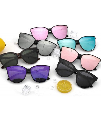 Oval Sunglasses Polarized Oversized Fashion - Pink - C218C5SM5TG $38.50