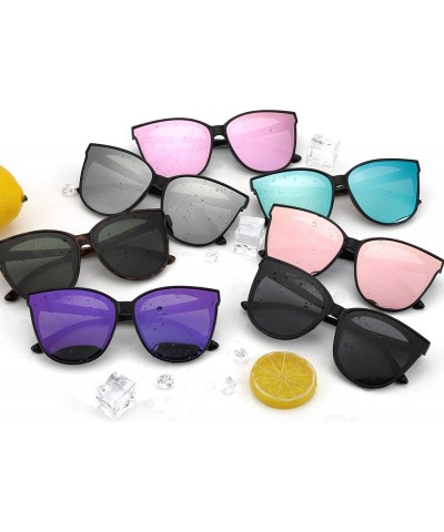 Oval Sunglasses Polarized Oversized Fashion - Pink - C218C5SM5TG $19.25