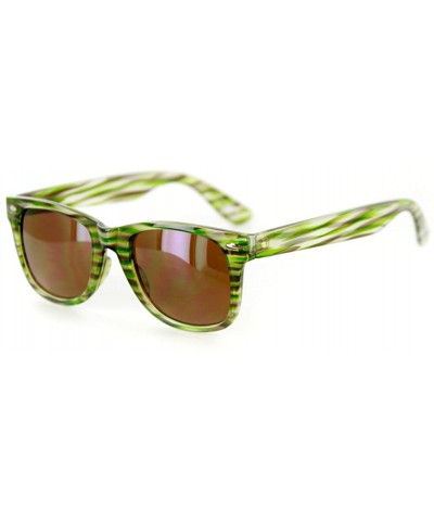 Wayfarer Trend" Vintage-Inspired Wayfarer Sunglasses (Green w/Smoke Lens) - C311GM49PW9 $25.81