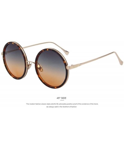 Round Fashion Women Round Sunglasses Brand Designer Classic Shades Men C01 Black - C03 Gradient - CS18XEC3XXU $14.11