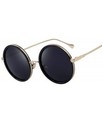 Round Fashion Women Round Sunglasses Brand Designer Classic Shades Men C01 Black - C03 Gradient - CS18XEC3XXU $14.11