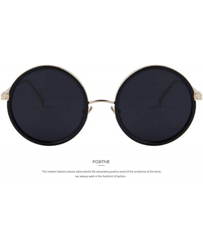 Round Fashion Women Round Sunglasses Brand Designer Classic Shades Men C01 Black - C03 Gradient - CS18XEC3XXU $14.11