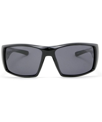 Sport Polarized Sunglasses Quiet Storm - Shiny Black / Smoke Tical Polarized - CB11D5VUCQ5 $82.85