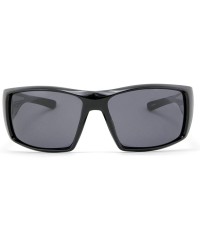 Sport Polarized Sunglasses Quiet Storm - Shiny Black / Smoke Tical Polarized - CB11D5VUCQ5 $37.56