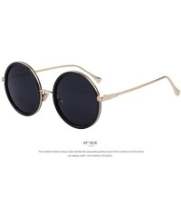 Round Fashion Women Round Sunglasses Brand Designer Classic Shades Men C01 Black - C03 Gradient - CS18XEC3XXU $14.11