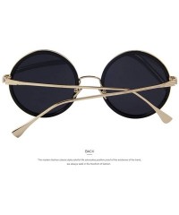 Round Fashion Women Round Sunglasses Brand Designer Classic Shades Men C01 Black - C03 Gradient - CS18XEC3XXU $14.11