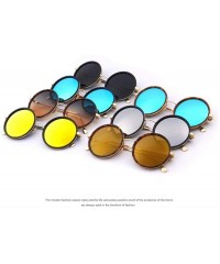 Round Fashion Women Round Sunglasses Brand Designer Classic Shades Men C01 Black - C03 Gradient - CS18XEC3XXU $14.11