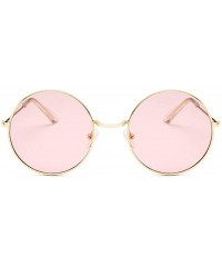 Rimless Small Round Sunglasses Women Famous Vintage Sun Glasses Female Retro Personality Metal Eyewear Style - Goldred - CU19...