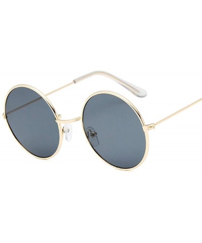 Rimless Small Round Sunglasses Women Famous Vintage Sun Glasses Female Retro Personality Metal Eyewear Style - Goldred - CU19...