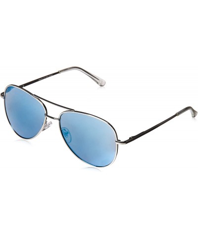 Aviator Heat Wave Reading Aviator Sunglasses - Blue/Silver - CZ1806T0A5Q $25.76