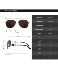 Aviator Women's Lightweight Oversized Aviator sunglasses - Mirrored Polarized Lens Men/Women - Brown - CF18SZ8S2Y5 $45.13