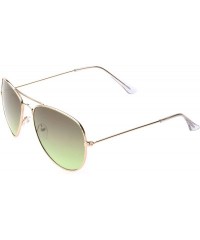 Aviator 'Bartonville' Double Bridge Aviator Fashion Sunglasses - Olive - CG11PMFKSON $8.23