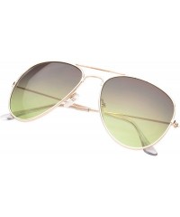 Aviator 'Bartonville' Double Bridge Aviator Fashion Sunglasses - Olive - CG11PMFKSON $8.23