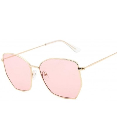 Square Cat Eye Sunglasses Women Classic Flat Lens Clear Sun Glasses Female Male Retro Small Metal Frame Square - CE198XY48NZ ...