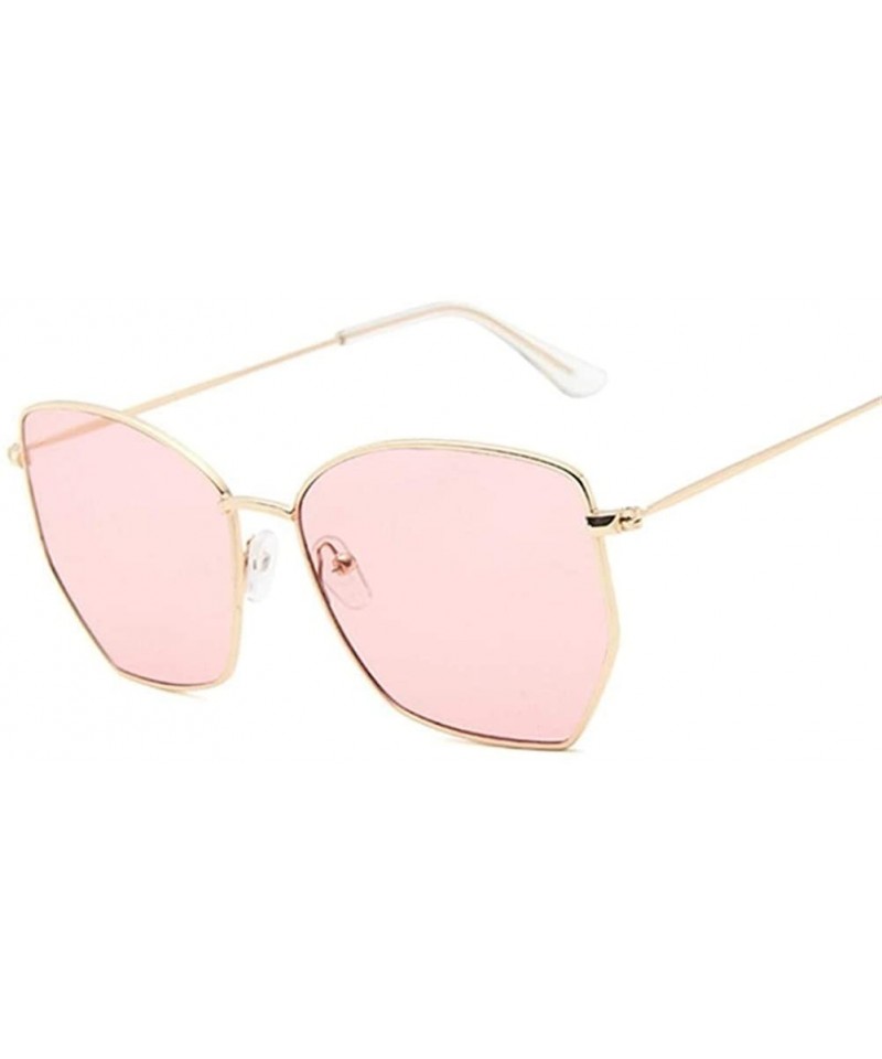 Square Cat Eye Sunglasses Women Classic Flat Lens Clear Sun Glasses Female Male Retro Small Metal Frame Square - CE198XY48NZ ...