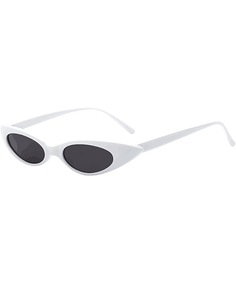 Round Sunglasses for Women Vintage Round Polarized - Fashion UV Protection Sunglasses for Party - L_white - CR194AALYW6 $24.04