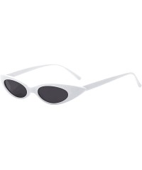 Round Sunglasses for Women Vintage Round Polarized - Fashion UV Protection Sunglasses for Party - L_white - CR194AALYW6 $11.70