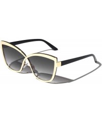 Cat Eye Infinity Frame Sharp Cat Eye Sunglasses - Smoke Gold - CV1972KG6G4 $15.22