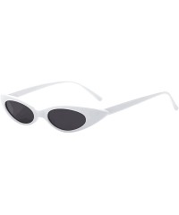 Round Sunglasses for Women Vintage Round Polarized - Fashion UV Protection Sunglasses for Party - L_white - CR194AALYW6 $24.04