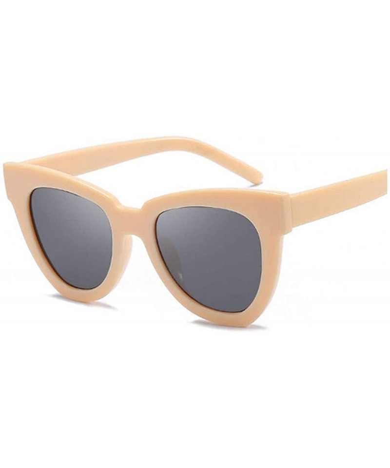 Square Cat Eye Sunglasses - Brown