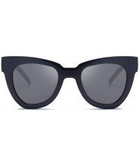 Square Black Frame Vintage Square Cat Eye Sunglasses Women Gradient Big Size Oversized Sun Glasses Female UV400 - Beige - C41...