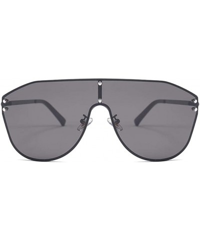 Oversized Oversized Rivet Sunglasses for Women Shades Goggles Personality Eyeglasses - C6 Silver Purple - CB19844E3MI $14.18