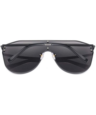 Oversized Oversized Rivet Sunglasses for Women Shades Goggles Personality Eyeglasses - C6 Silver Purple - CB19844E3MI $14.18