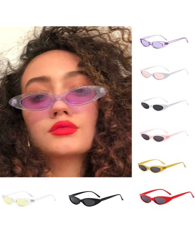 Round Sunglasses for Women Vintage Round Polarized - Fashion UV Protection Sunglasses for Party - L_white - CR194AALYW6 $24.04