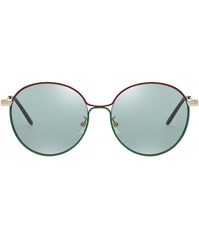 Round Round Retro Vintage Circle Sunglasses for Women Colored Metal Frame Glasses - Black - CE18QZG7XL9 $19.16
