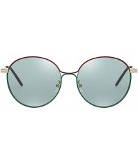 Round Round Retro Vintage Circle Sunglasses for Women Colored Metal Frame Glasses - Black - CE18QZG7XL9 $19.16