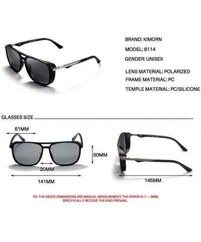 Goggle Polarized Sunglasses For Men Square Frame Unisex Outdoor Sports Goggle Classic K0623 - Matte-black&grey - CQ18SRZC80G ...