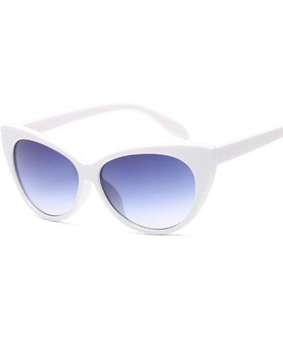 Semi-rimless New Small Classic Women Sunglasses Female Vintage Luxury Plastic Cat Eye Sun Glasses UV400 Fashion - Red Gray - ...