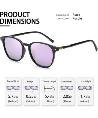 Square Mirrored Polarized Sunglasses for Women Fashion Eyewear for Driving Outdoor 100% UV Protection - CP190EA0DCY $15.25