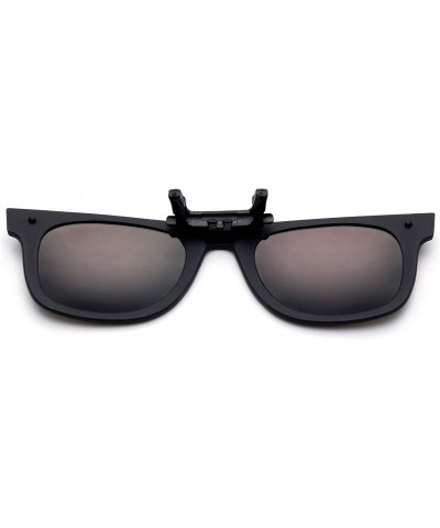 Round Newbee Fashion Polarized Clip Sunglasses - 50mm Orange-w/Pouch - CF129U0C4MJ $10.58