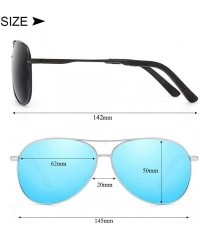 Aviator Polarized Aviator Sunglasses for Men and Women-UV400 Protection Mirrored Lens - Metal Frame with Spring Hinges - CS18...