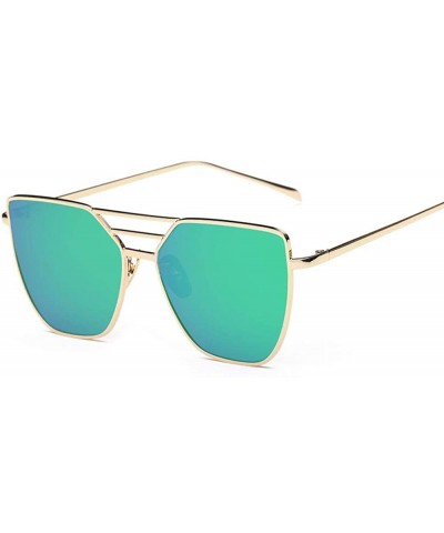 Aviator Luxury Sunglasses Women Brand Desinger Metal Mirror Sun Glasses For Women 1 - 2 - C018XE0TLDR $7.52