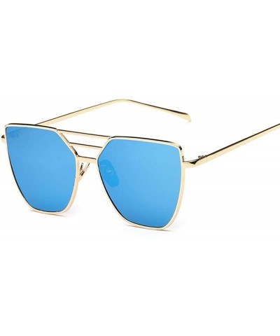 Aviator Luxury Sunglasses Women Brand Desinger Metal Mirror Sun Glasses For Women 1 - 2 - C018XE0TLDR $7.52