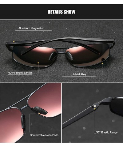 Aviator Polarized Aviator Sunglasses for Men Retro Mens Classic sunglasses Womens - Grey Red - CD1929U328R $28.56