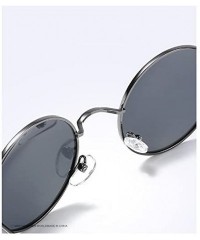 Round Classic Round Driving Polarized Glasses Retro Sunglasses for Men womens - Yellow - CY18E390EG2 $9.76