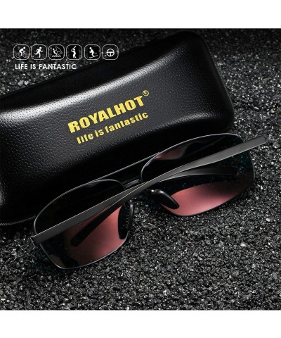 Aviator Polarized Aviator Sunglasses for Men Retro Mens Classic sunglasses Womens - Grey Red - CD1929U328R $28.56