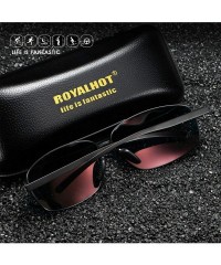 Aviator Polarized Aviator Sunglasses for Men Retro Mens Classic sunglasses Womens - Grey Red - CD1929U328R $28.56