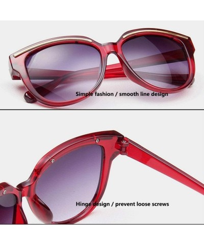 Goggle De Sunglasses 2019 Oculos Sol Feminino Women Er Vintage Cat Eye Black Clout Goggles Glasses - Brown - CP198AH8IKD $20.18